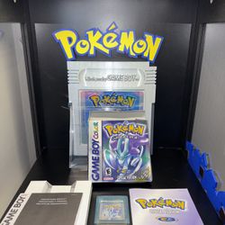 Pokemon Crystal Grail Item!!! Clean! Gameboy Color