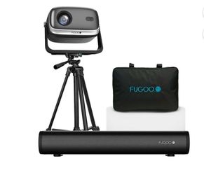 Fugoo Outdoor Projector & Soundbar Bundle with Tripod & 120" Foldable Screen