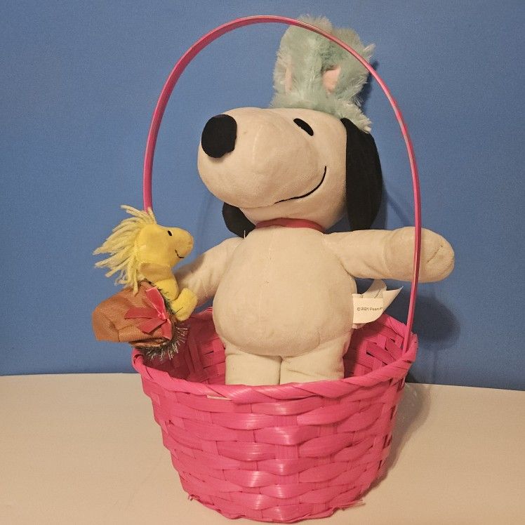 Basket And Stuffed animal