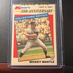 Mickey Mantle 1987 Topps Collector Series Card