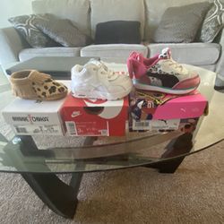Infant Girl Shoes Nike Air Max $25, Puma $ 25,  Leopard  Shoes $15