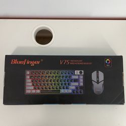 BlueFinger Wireless Gaming Keyboard And Mouse RGB Backlit