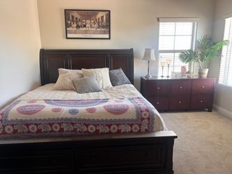 Ashley Furniture Porter King Sleigh Bed Frame w/ Dresser