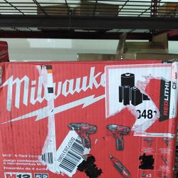 Milwaukee M12 Drill/Dremel Kit $180