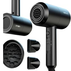 SHRATE Hair Dryer with Diffuser and 2 Nozzles-1800W Blow Dryer for Styling and Travel with Negative Ion Technology Constant Temperature Hair Care - (F