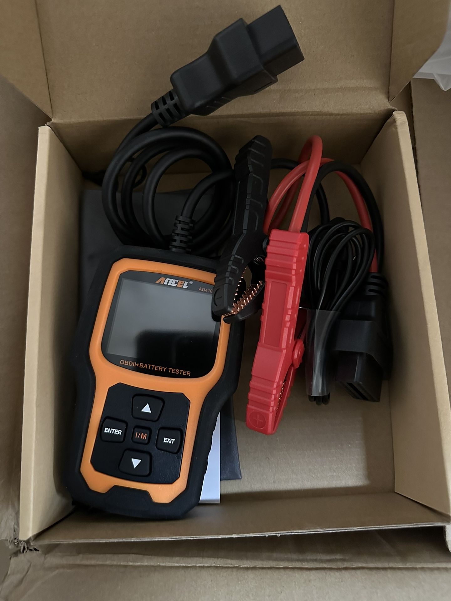 ANCEL AD410 Pro+ 2 in 1 OBD2 Scanner Battery Tester, OBD2 Scanner Diagnostic Tool for Car Check Engine Code Reader Scan Tool & 6V 12V 100-2000 CCA Bat