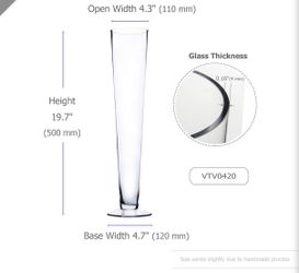 Trumpet Glass Flower Vase