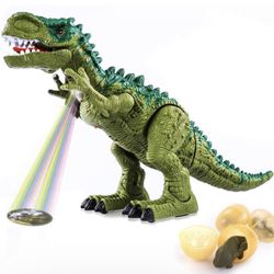 Electric Walking Dinosaur Toy with Sounds, Projection, Laying Egg, Large Dinosaur Toy Gift for Boys and Girls 3 4 5 6 7 Years