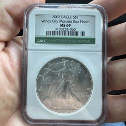 2002 Eagle 🦅 Ms69 NGC “windy City Monster Box Hoard