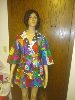 African wax print top