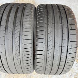 Two Premium Tires 285/30/21 Pirelli P Zero PZ4 PNCS Like New With 99% Left Amazing Mercedes S580 Cheap Pair • 