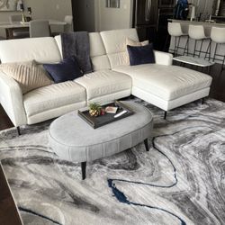 Gray Fabric Ottoman/coffee table/stool