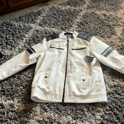 Blue Grandeur Leather Jacket 