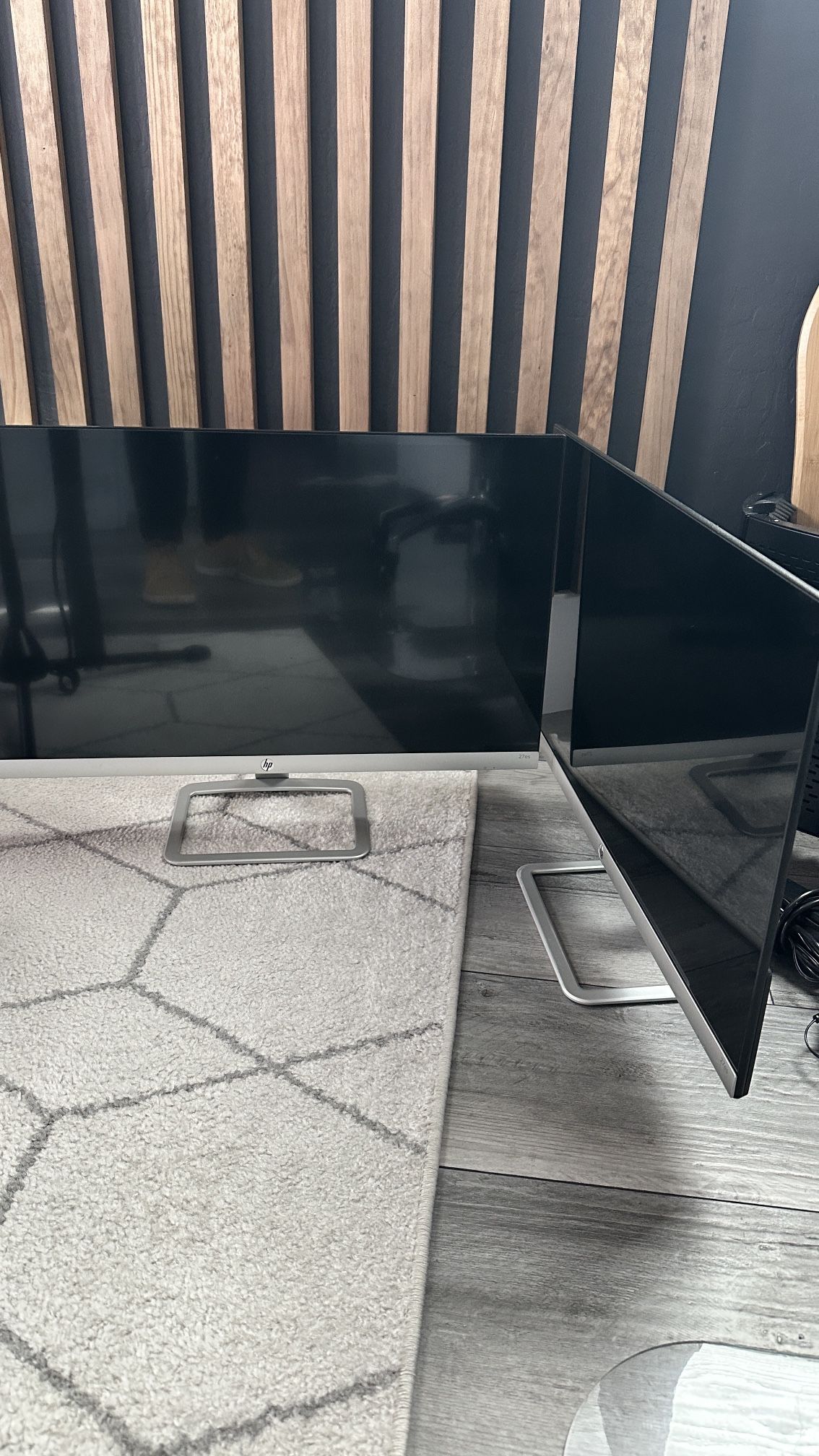 2x HP 27in FHD Computer Monitors