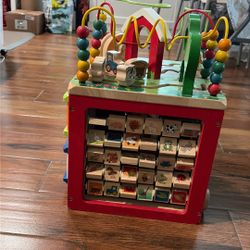 Wooden Fine Motor Activity Cube