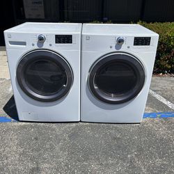 WHITE KENMORE FRONTAL WASHER DRYER SET