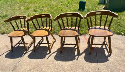 Vintage wooden dining chairs