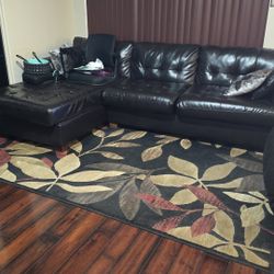 Ashley Furniture Dixon Durablend Vegan Leather Tufted 2 PC Sectional Couch Sofa W/ Chaise Lounge LAF Brown