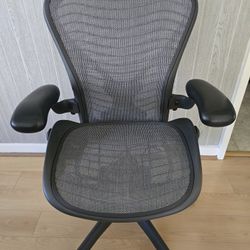 Herman Miller Aeron Platinum size B fully loaded mesh office chair