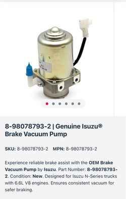 Isuzu Brake Vacuum Pump