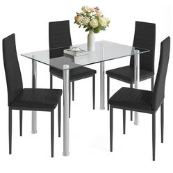Glass table w/ 4 chairs