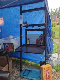 Black Crate & Barrel Leaning Desk / Vanity