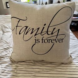“Family Is Forever” Pillow Cover