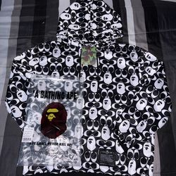 Coach  X Bape Hoodie Size M New