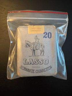 Vintage Lasso WWII era unopened cigarette pack