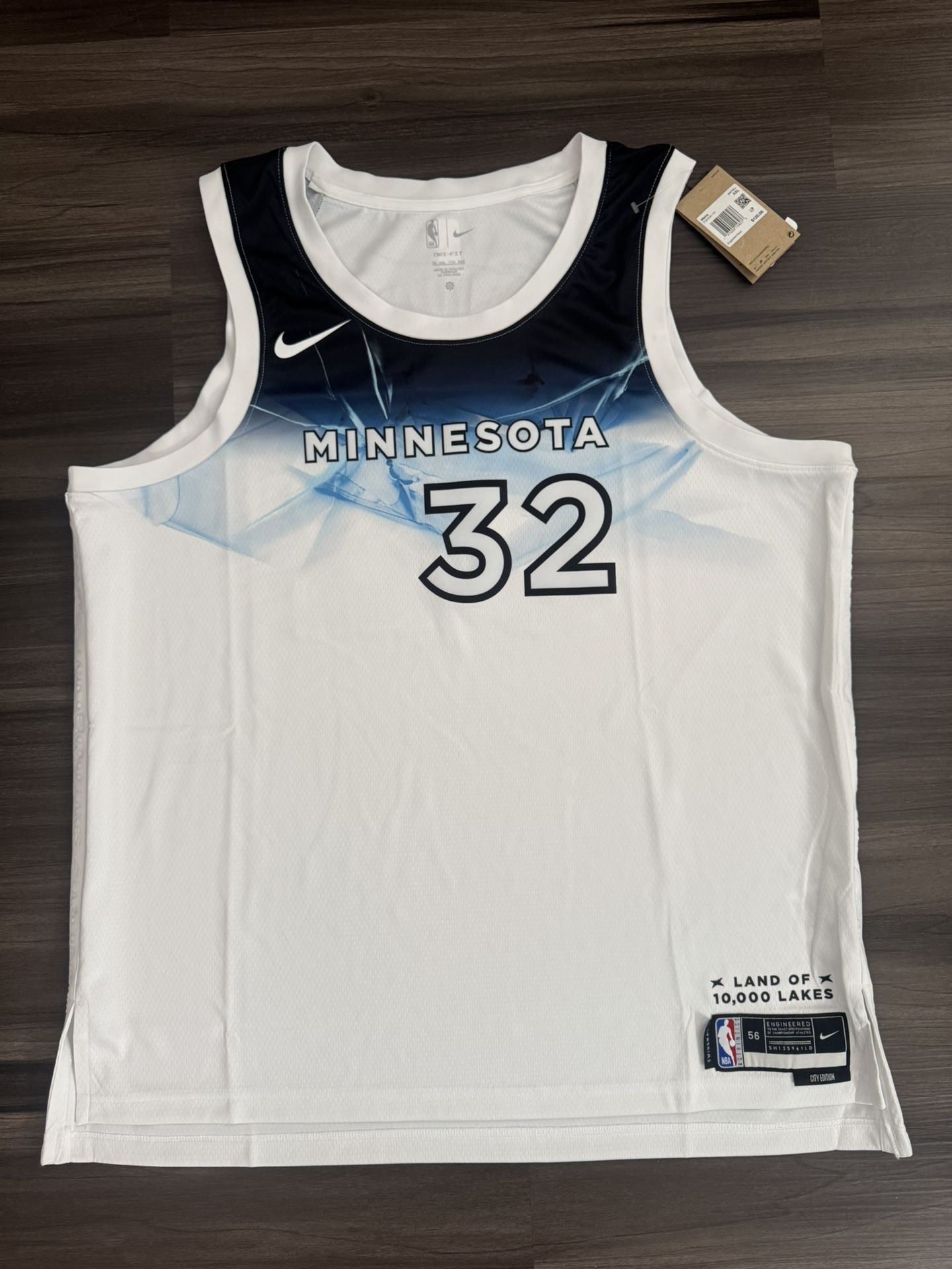 Nike Minnesota Timberwolves Karl-Anthony Towns ‘24 City Edition Jersey Sz 56 2XL
