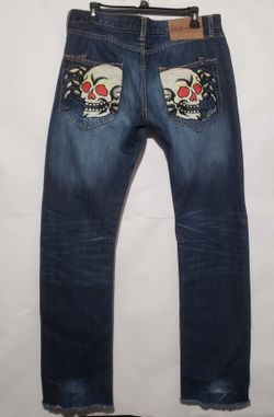 ED HARDY SPIDER SKULL  TAMMY STRAIGHT LEG MENS SIZE 32x34 