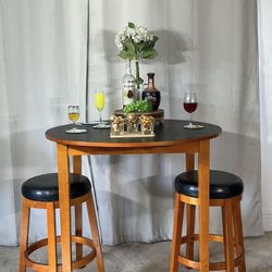 3 Piece Pub -Drop Leaf Table & 2 Stools