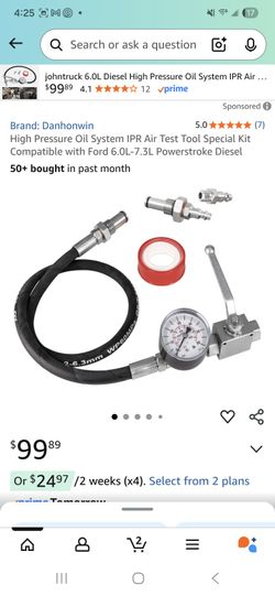 High Pressure Oil System IPR Air Test Tool Special Kit Compatible with Ford 6.0L-7.3L Powerstroke Diese