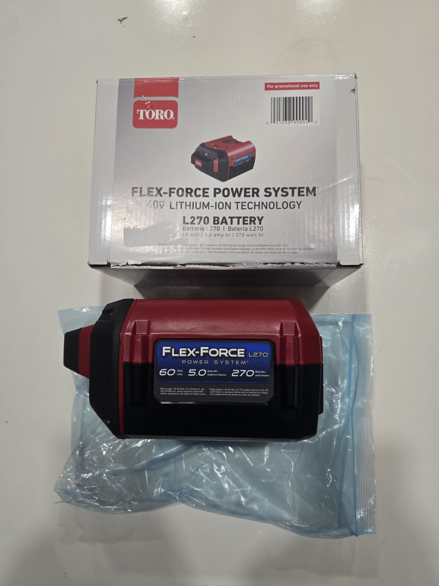 Toro 60v 5AH battery New