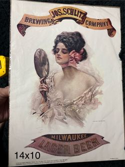 Vintage Jos. Schlitz Brewing Company Harrison Fisher American Beauties Print