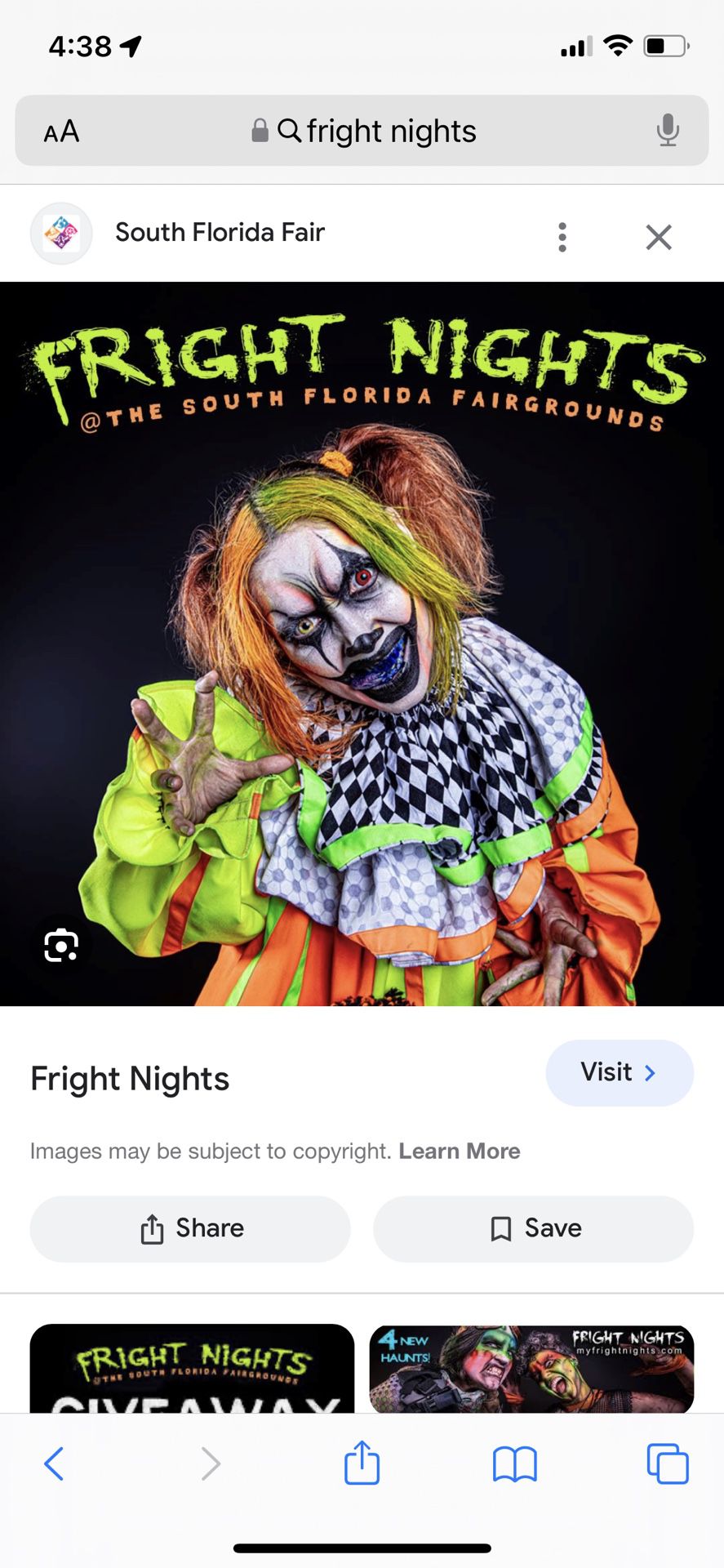 (2) Fright night Tickets  