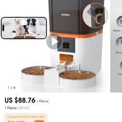5G WiFi Automatic Cat Feeder with Camera - Dual Bowl