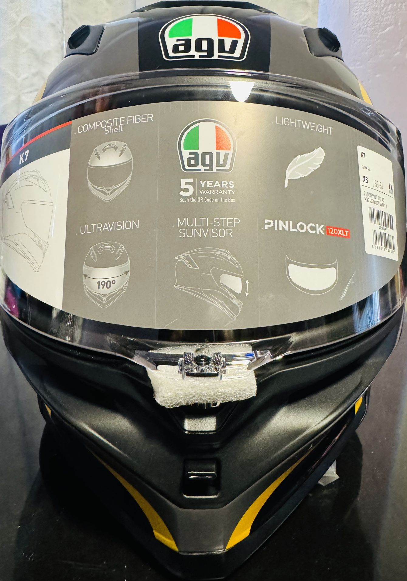 ✅ AGV K7 MPLK FLOW 46 Helmet (XS) - Brand New!