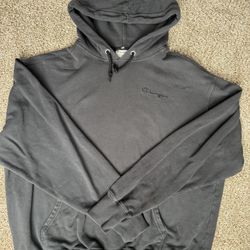 Men’s Champion Hoodie Logo Embroidered Cotton Blend Jersey Hoodie XL 