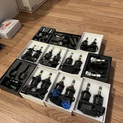 9004 LED Headlight Bulbs,9004/HB1 Hi/Lo Beam LED Headlight Bulb 6500k 9004 LED Bulb Cool White luces 