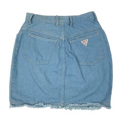 Vintage Guess Denim Skirt Womens 29 Blue Georges Marciano Jeans Made In USA 80s
