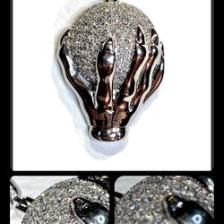 10k Gold Diamond Dragon Claw Pendant 
