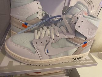 Off-White x Authentic Nike Air Jordan 1 High White SZ 9 Deadstock