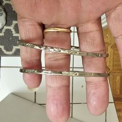 2 Silver Bracelets 9.25 Great Moms Gift 