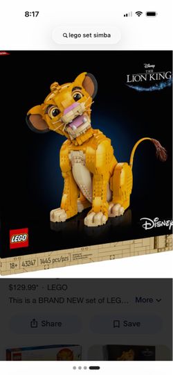 LEGO Disney Lion King Simba Set 43247