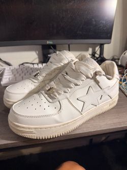 White bapesta forces