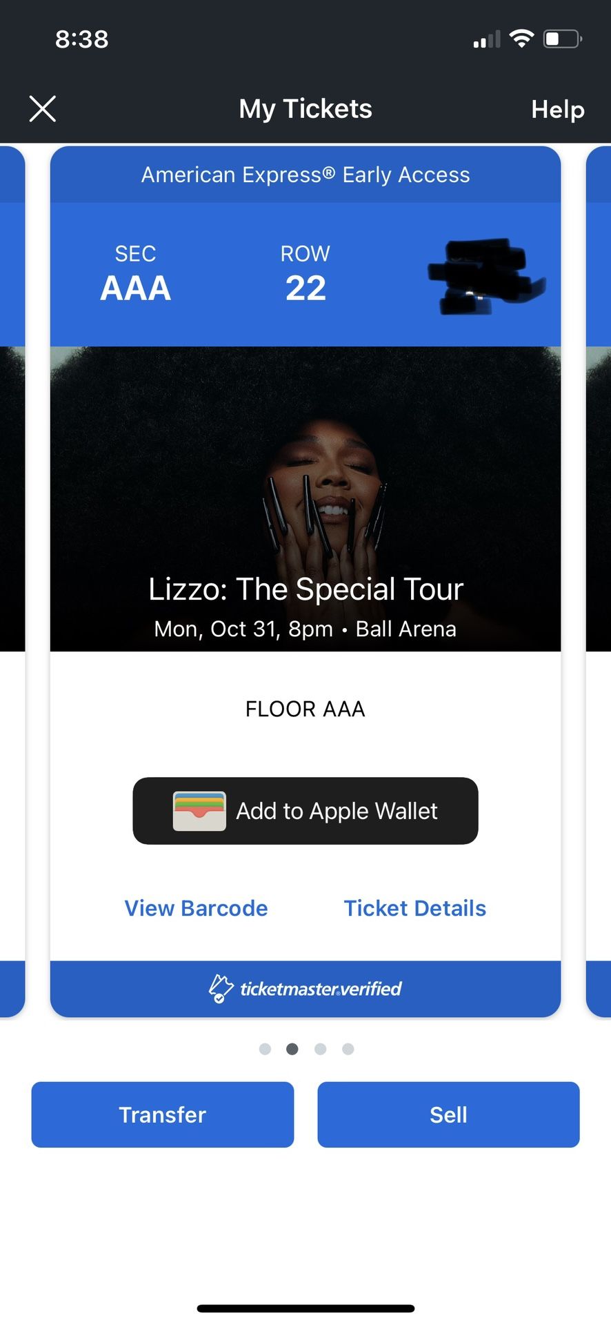 2 Floor Seats Section AAA for Lizzo