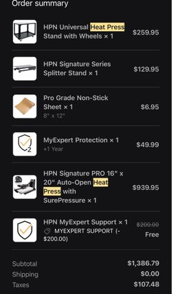 HPN Signature PRO 16" x 20" Auto-Open Heat Press with SurePressure