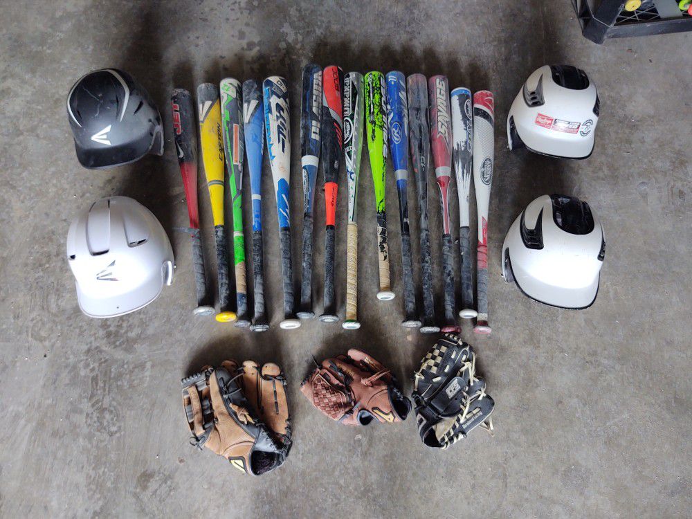 Baseball Bats Helmets Gloves Youth