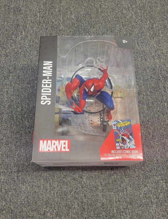 McFarlane Toys Marvel Spider-Man 1:6th Scale Posed Figure w/Scene & Comic NEW